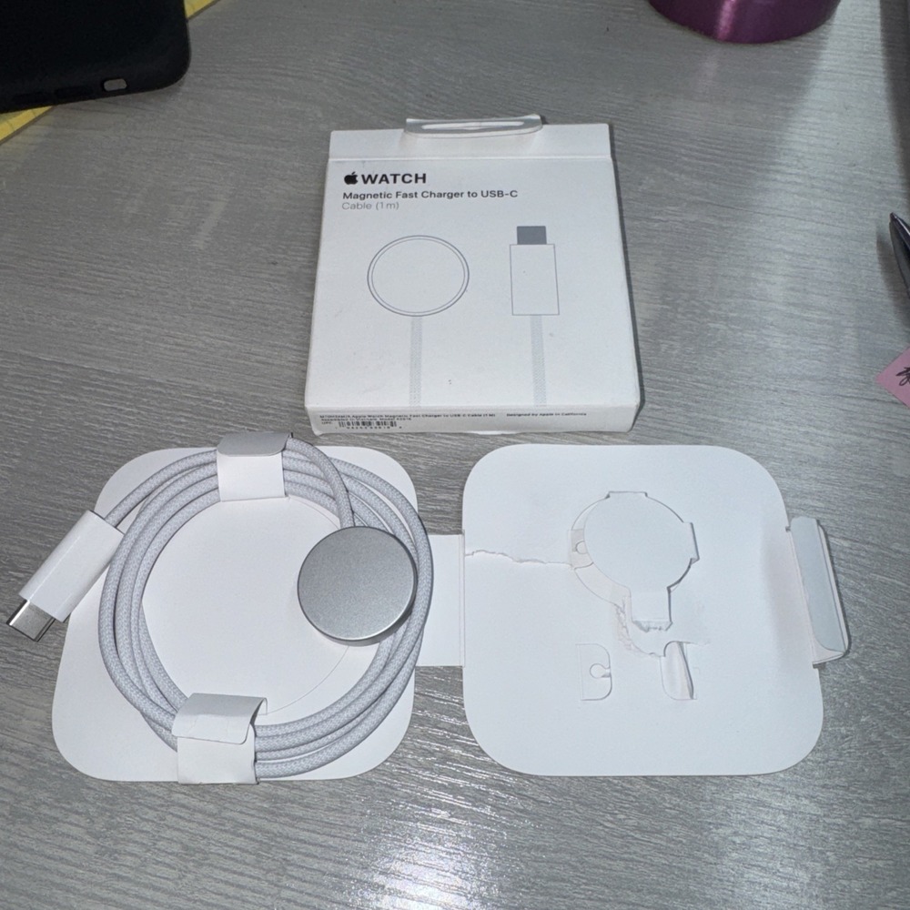 Genuine Apple Watch Magnetic woven braid Fast Charger USB-C Cable  A2515
